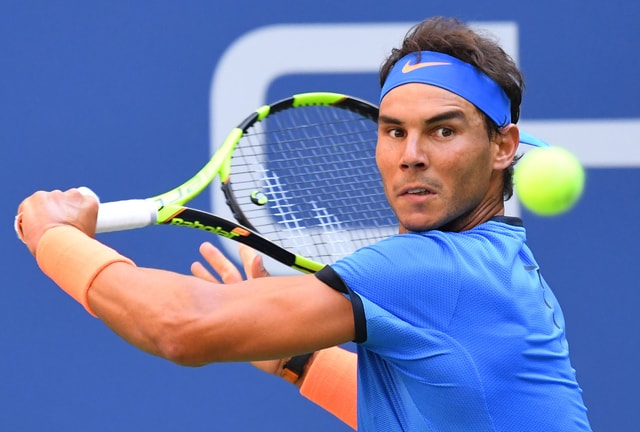 Spain's Rafael Nadal hits to Lucas Pouille of France (not pictured) on day seven of the 2016 U.S. Open tennis tournament at USTA Billie Jean King National Tennis Center. (Photo courtesy: Robert Deutsch-USA TODAY Sports via Reuters)
