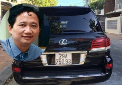 Ông Trịnh Xuân Thanh và chiếc Lexus tư nhân đã từng được cấp biển xanh. Photo Courtesy: Internet