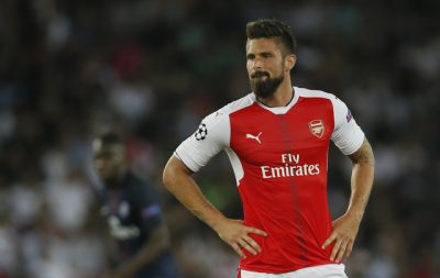 Giroud sẽ không ra sân vào cuối tuần này vì chấn thương. Photo Courtesy: Reuters