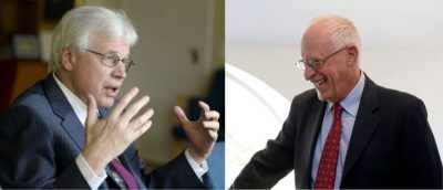 Nhà khoa học Oliver Hart và Bengt Holmström (trái). Photo Courtesy: Reuters