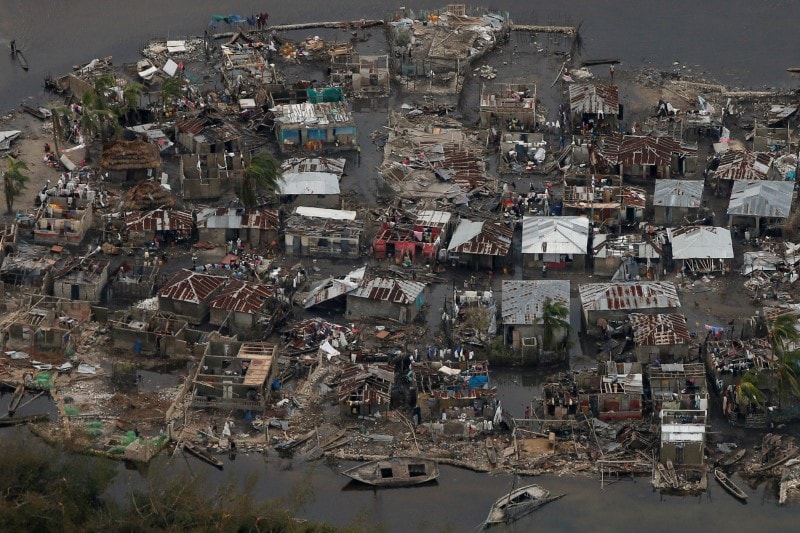 Destroyed houses are seen in a village after Hurricane Matthew passes Corail, Haiti, October 6, 2016.  (Photo: Reuters)