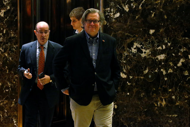 Ông Stephen Bannon chính là "kiến trúc sư trưởng" góp phần làm nên chiến thắng của ông Trump. Photo Courtesy: Reuters