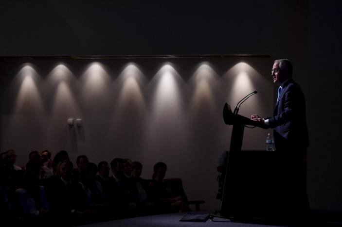 Australian Prime Minister Malcolm Turnbull announces the federal government's Cyber Security Strategy at the Australian Technology Park in Sydney, April 21, 2016. (Photo: Reuters/ Dean Lewins/ AAP)