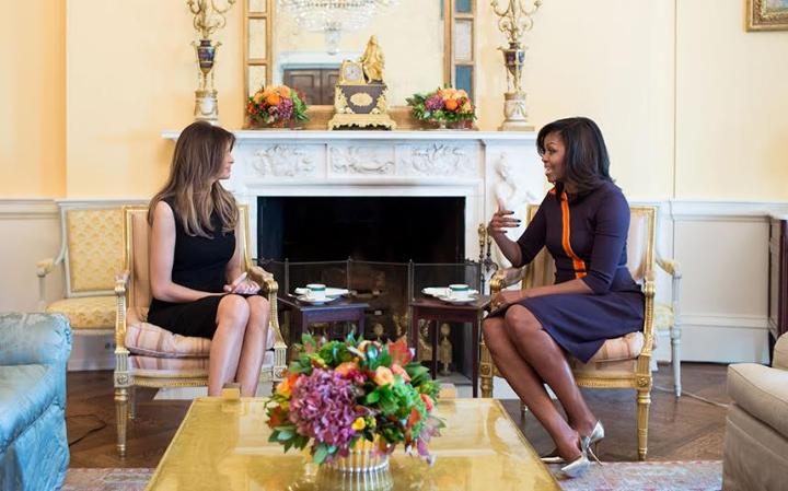 Bà Melania Trump đã có cuộc gặp với đệ nhất phu nhân Michelle Obama tại Bạch Ốc. Photo Courtesy: Chuck Kennedy/Official White House