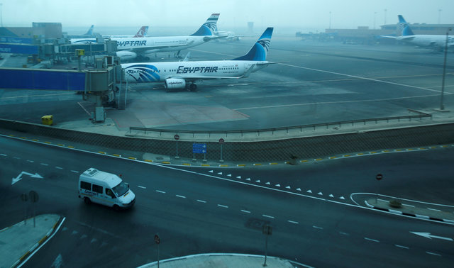 EgyptAir and EgyptAir Express planes are seen parked at Cairo Airport. (Photo: Reuters)