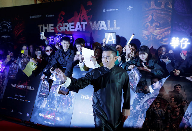 Hong Kong actor Andy Lau attends a red carpet event promoting Chinese director Zhang Yimou's latest film "Great Wall" in Beijing, China December 6, 2016. (Photo: Reuters)
