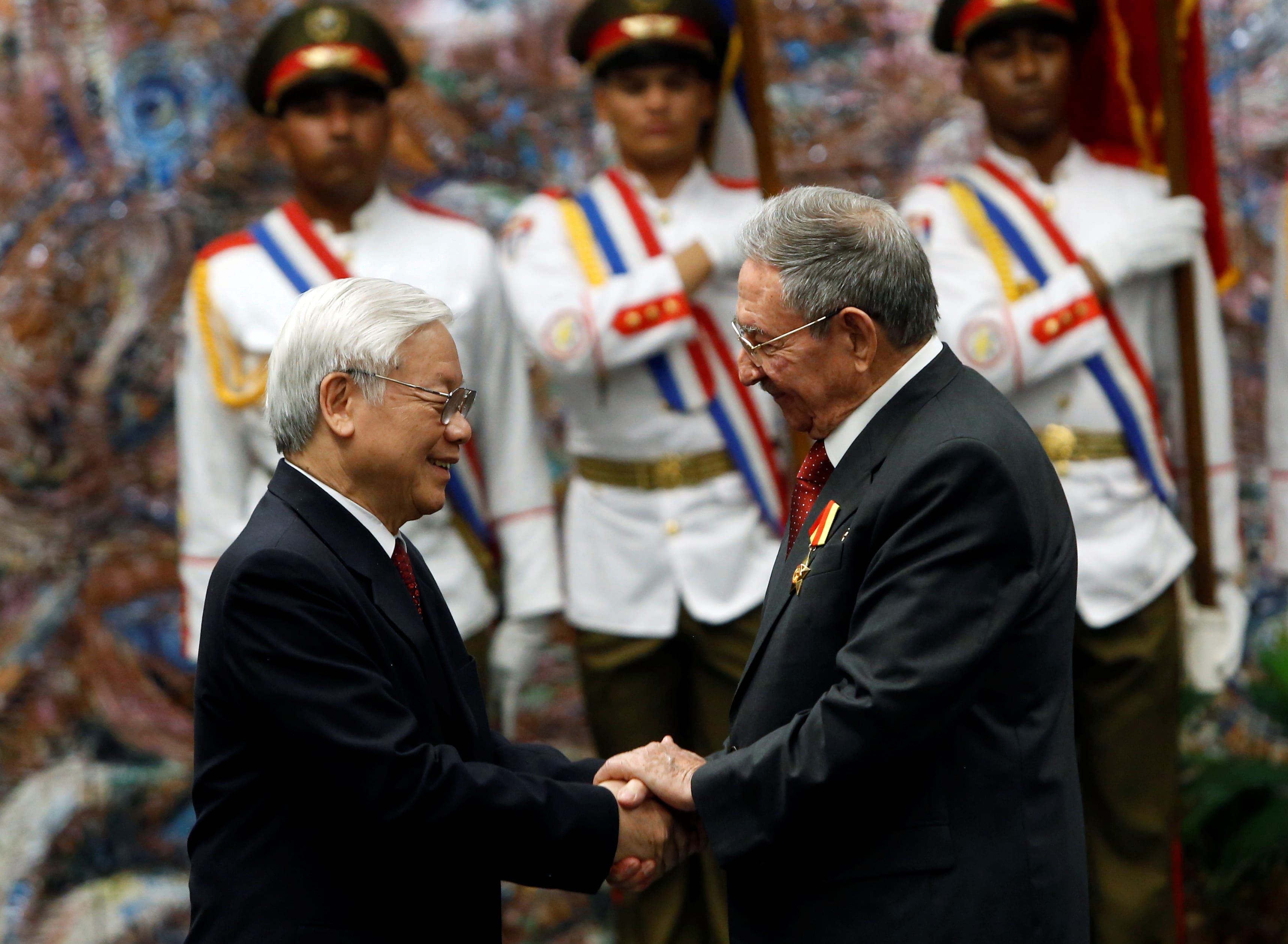 Image result for Raul Castro and Nguyen Phu Trong, General Secretary of the Communist Party of Vietnam;