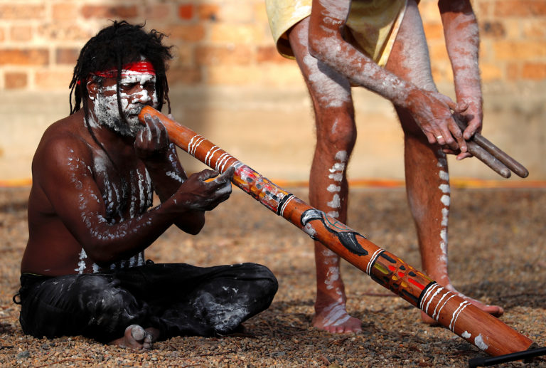 Aboriginal Performer Known As Turtle Plays A Didgeridoo As He   2018 05 28T061823Z 1794484518 RC156CF89380 RTRMADP 3 AUSTRALIA RECONCILIATION 768x517 