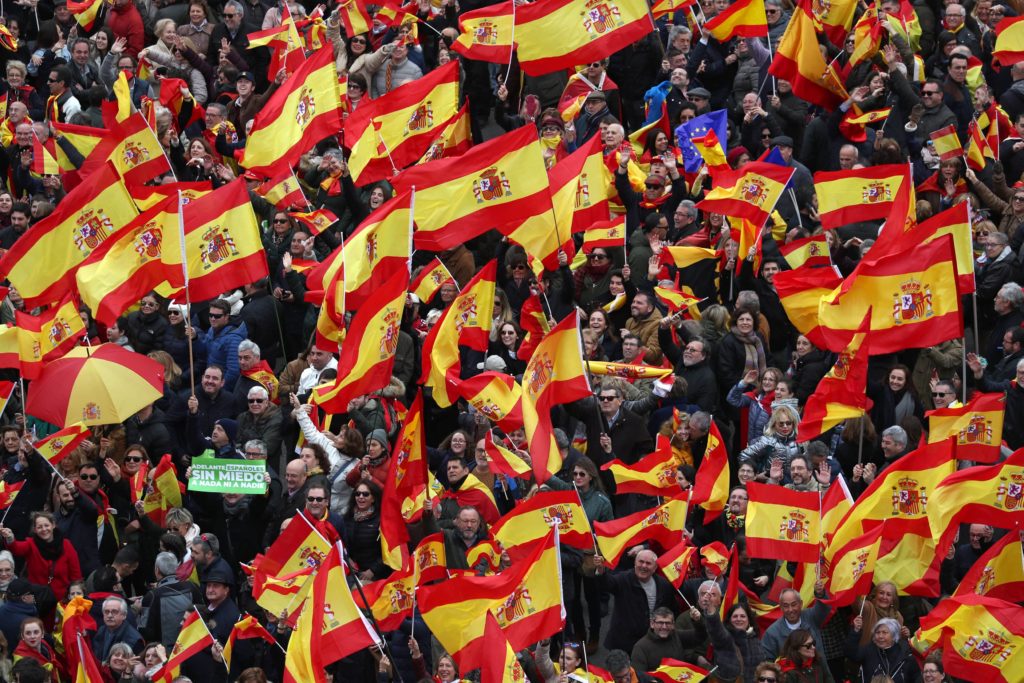 Thousands Protest In Madrid Against Government's Catalonia Policy - TVTS